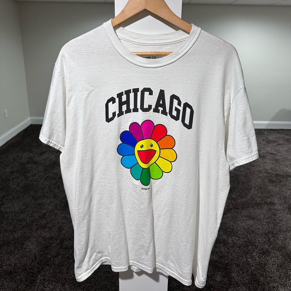 Takashi Murakami Chicago Complexcon Flower White T-Shirt